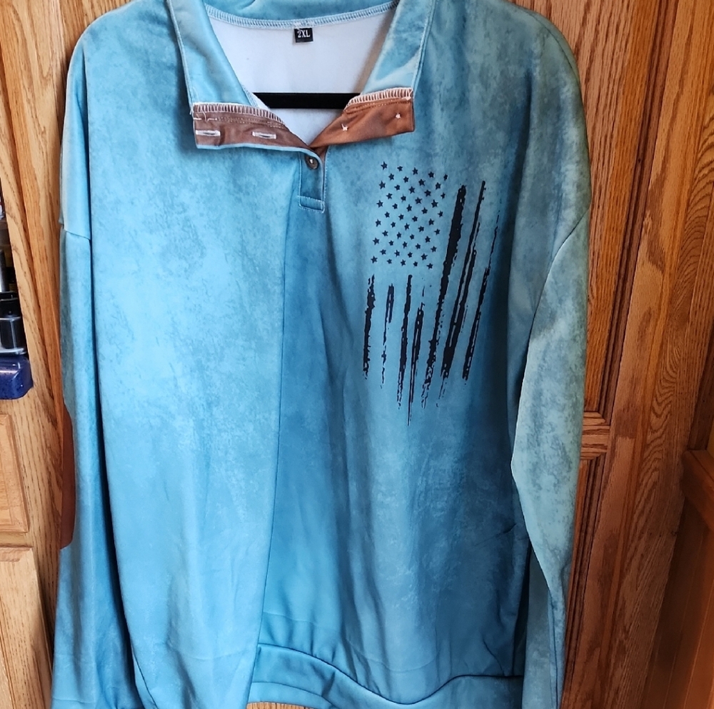Blue Graphic Sweatshirt